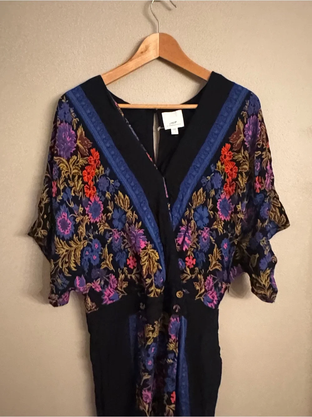 ANTHROPOLGIE Floral Scarf Print Jumpsuit